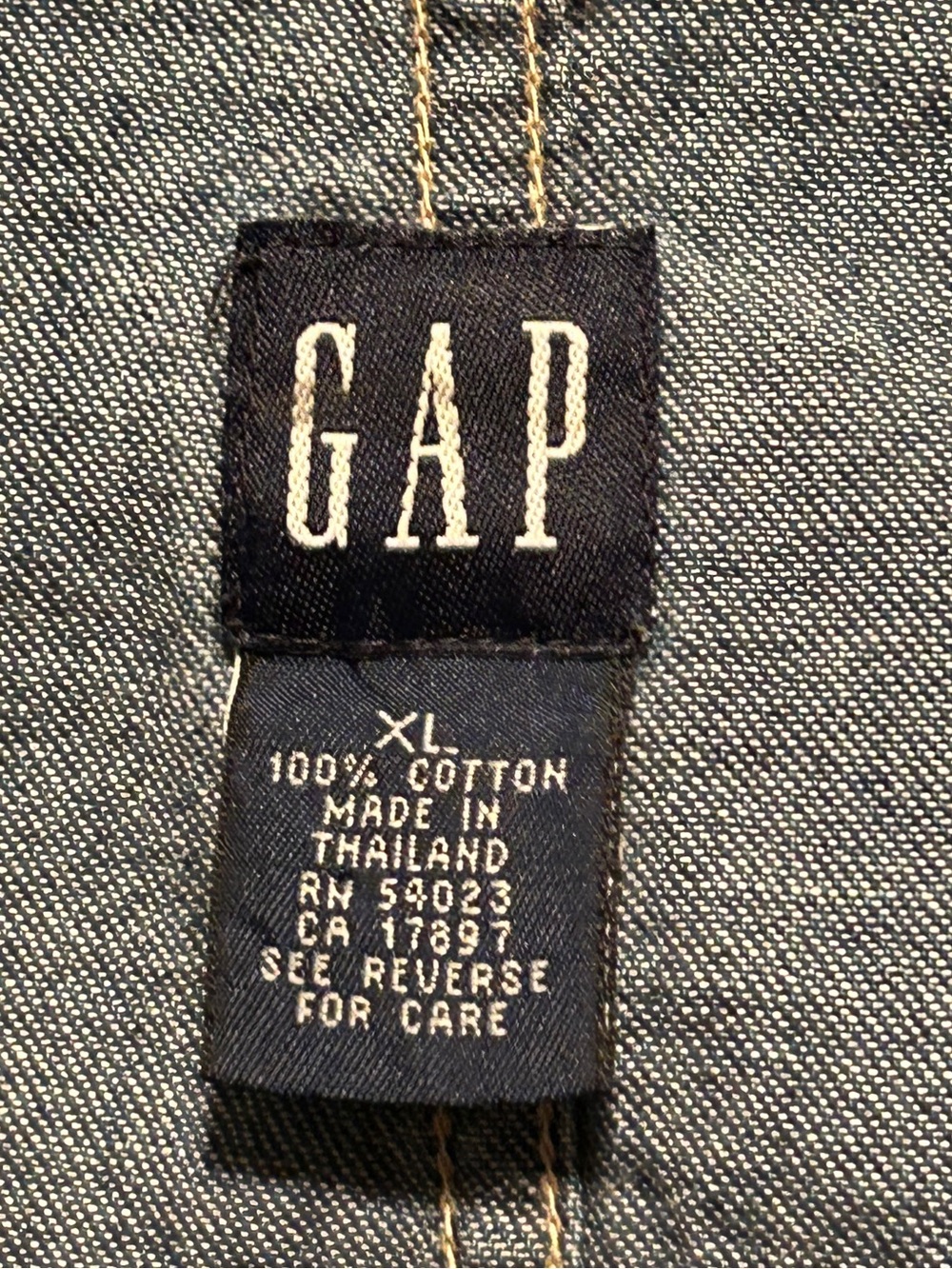 GAP Dark Blue Short Sleeve Denim Button Front Shirt - Picture 4 of 13